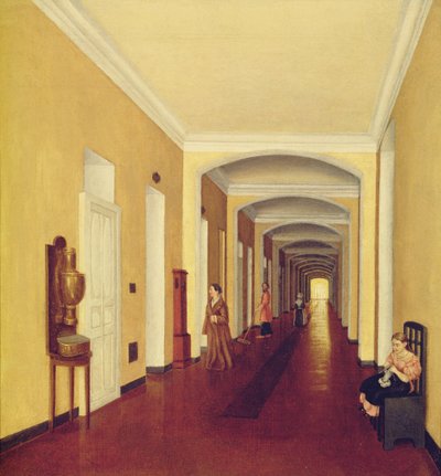 الداخلية في مستشفى جوليتسين ، c.1840 بواسطة المدرسة الروسية