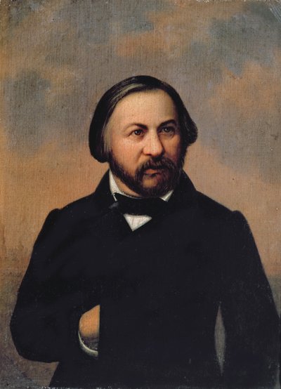 صورة لميخائيل إيفانوفيتش جلينكا (1804-57) ، 1850 بواسطة المدرسة الروسية