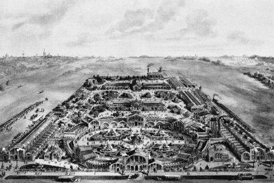 منظر لمعرض عموم روسيا لعام 1882 ، خودينكا ، موسكو ، روسيا بواسطة المدرسة الروسية
