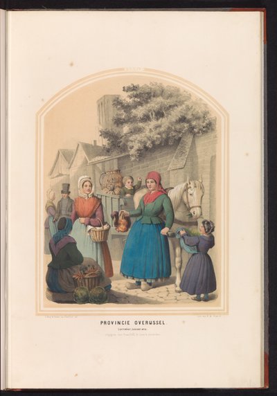 أزياء Lonneker و Losser التقليدية في Overijssel ، 1857 مقاطعة أوفريجسيل. Lonneker ، Losser ، وما إلى ذلك / XXXIV (العنوان على الكائن) بواسطة فالنتين بينغ