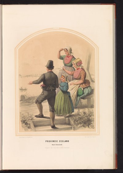 الزي التقليدي لنورد بيفيلاند في زيلاند ، 1857 مقاطعة زيلاند. North Beveland / XVII (العنوان على الكائن) بواسطة فالنتين بينغ