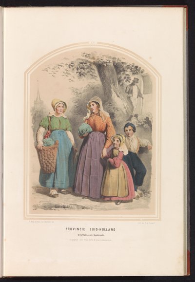الأزياء التقليدية لـ Overflakkee و Goedereede في جنوب هولندا ، 1857 مقاطعة جنوب هولندا Overflakkee و Goedereede / XV (العنوان على الكائن) بواسطة فالنتين بينغ