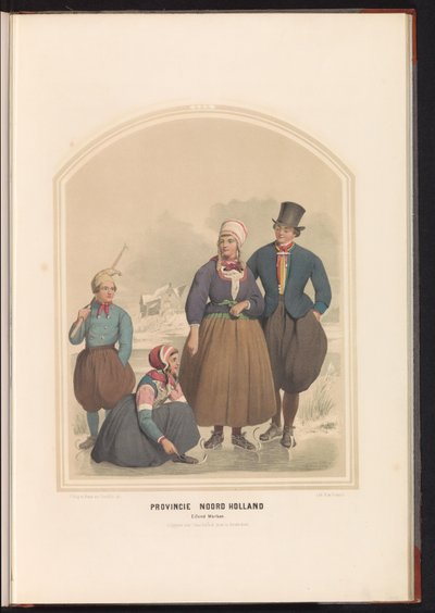 الزي التقليدي لجزيرة ماركن في شمال هولندا ، 1857 مقاطعة شمال هولندا. جزيرة ماركين / XXX (العنوان على الكائن) بواسطة فالنتين بينغ