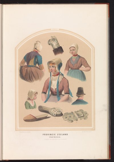 الزي التقليدي لجزيرة Walcheren في زيلاند ، 1857 مقاطعة زيلاند. جزيرة Walcheren / الحادي والثلاثون (العنوان على الجسم) بواسطة فالنتين بينغ