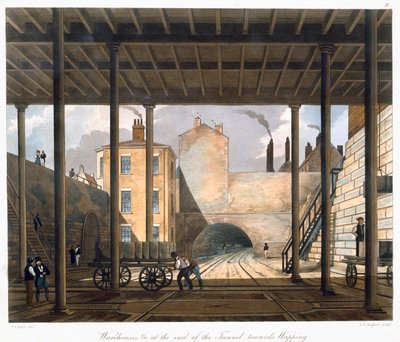 "المستودعات وغيرها في نهاية النفق باتجاه Wapping" ، ليفربول ، 1832-1833 بواسطة SG هيوز