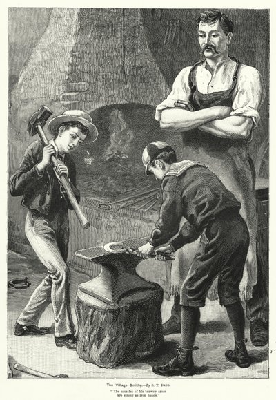 The Village Smithy (engraving) بواسطة ST (بعد) أبي