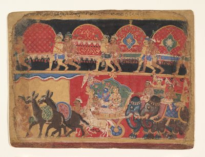 انتقل كريشنا و Kshatriya Maidens إلى Dvaraka ... ، كاليفورنيا. 1520-30. بواسطة سا نانا