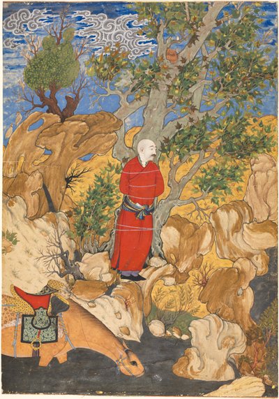 أولاد مربوط بشجرة مستوية ، من شاهنامه للفردوسي ، 1575-1600. بواسطة صادقي بك