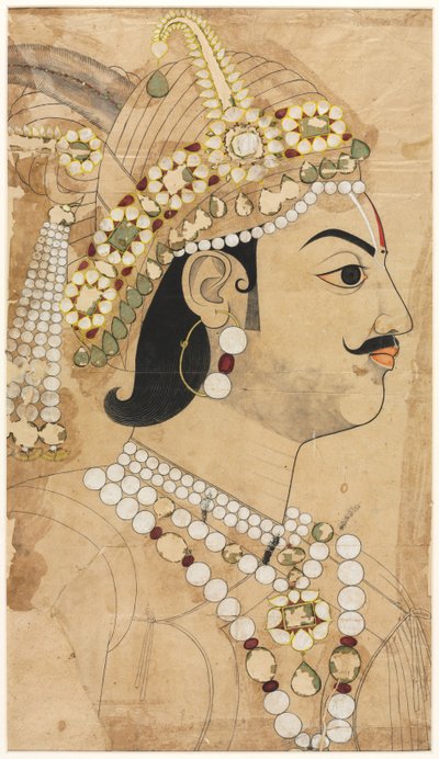 صورة مهراجا براتاب سينغ 1764-1803 ، ج. 1793. بواسطة صاحب رام