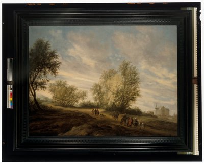 منظر طبيعي مشجرة وإنقاذ جوزيف من البئر بواسطة Salomon van Ruisdael أو Ruysdael