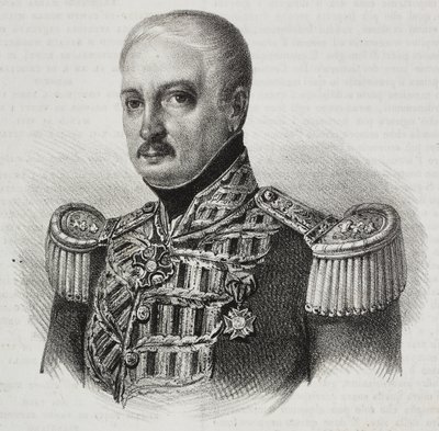 صورة للمارشال فرانشيسكو ماريا تانتشي (1773-1843) ، مطبوعة حجرية لسلفاتوري بوليا من بوليوراما بيتوريسكو ، رقم 46 ، 24 يونيو بواسطة سلفاتور بوليا
