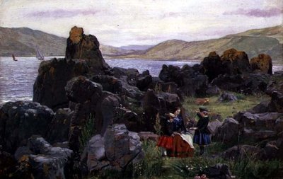 Miss Beath with Nelly and Tom، c.1863 (زيت على قماش) بواسطة صموئيل بوغ