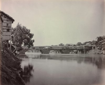 جسر المتاجر ، سريناغار ، كشمير ، 1864. بواسطة صموئيل بورن