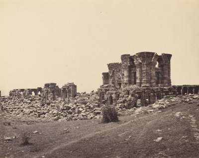 أطلال Martand من الجنوب الشرقي ، ج. 1870. بواسطة صموئيل بورن