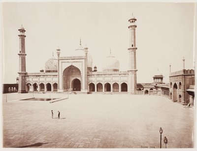 منظر لمسجد ، حوالي 1860 (طباعة زلالية من الزجاج السلبي) بواسطة صموئيل بورن