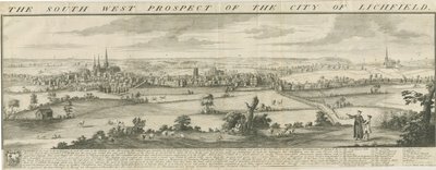 Lichfield - South West Prospect: نقش بواسطة صموئيل باك