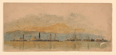رسم، اسكتشات. سفن، حوالي عام 1860 بواسطة صموئيل كولمان