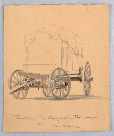 رسم، دراسة عن العربات المغطاة، 1871 بواسطة صموئيل كولمان