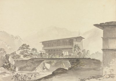 بالقرب من Tassisudon [Tashicho Dzong] بواسطة صموئيل ديفيس