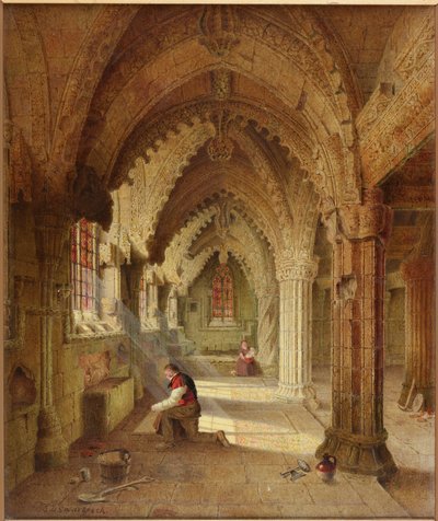 كنيسة روسلين ، c.1852 بواسطة صموئيل دوكينفيلد سواربريك