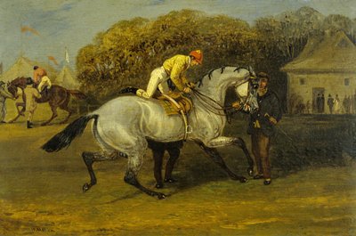 Jockey Mounting (oil on canvas) بواسطة صموئيل هنري ألكين