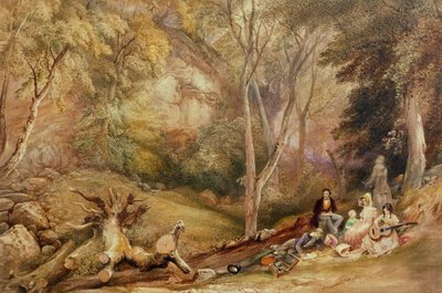 حفلة رسم في لي وودز ، ج. 1830 بواسطة صموئيل جاكسون