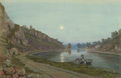 منازل Hotwell الجديدة والقديمة بضوء القمر ، ج. 1825 بواسطة صموئيل جاكسون