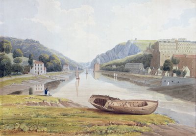عرض أسفل Avon مع Hotwells and Clifton ، حوالي عام 1825 بواسطة صموئيل جاكسون