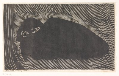 الكذب البيسون بواسطة Samuel Jessurun de Mesquita (signed by artist)