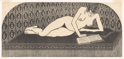 القراءة (الاستلقاء عاريا، وقراءة كتاب) بواسطة Samuel Jessurun de Mesquita