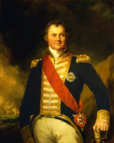 الأدميرال السير إدوارد ثورنبرو (1754-1834) بواسطة Samuel Lane