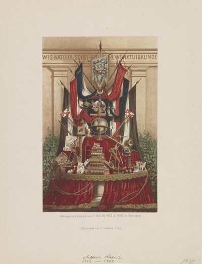 كأس كزخرفة في الاحتفال بالذكرى العشرين لأكاديمية دلفت ، 1862 بواسطة F. van de Wiel and Zoon