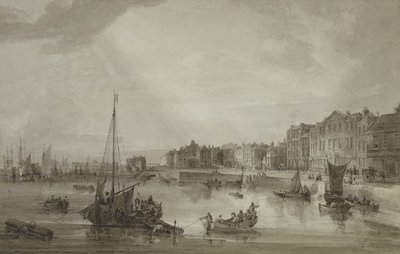 ميناء مارغيت ، 1806 (غسيل بني فوق الجرافيت) بواسطة صموئيل أوين