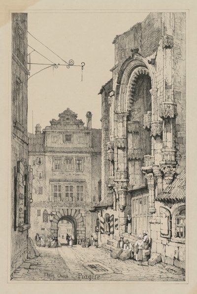 صور من اسكتشات في فلاندرز وألمانيا: كنيسة ثين ، براغ ، 1833. بواسطة صموئيل بروت