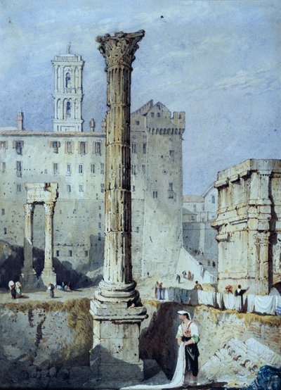 The Column of Phocas (watercolor on paper) بواسطة صموئيل بروت