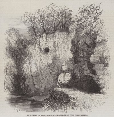 الكهوف في Jedburgh ، مخابئ أماكن المتعصبين بواسطة صموئيل ريد