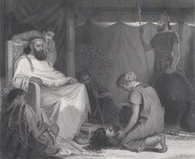 أحضر ديفيد أمام شاول ، من مجلة الفن ، مقابل ص. 100 ، أبريل 1871. بواسطة صموئيل س. سميث