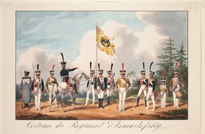 الزي الرسمي لفوج إزمايلوفسكي ، 1818 بواسطة صموئيل سليمان تشيفلارد