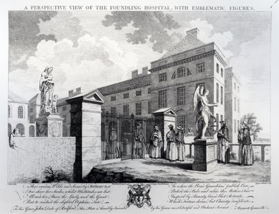 صورة منظورية لمستشفى Foundling ، نقشها إدوارد روكر ، 1749 بواسطة صموئيل ويل
