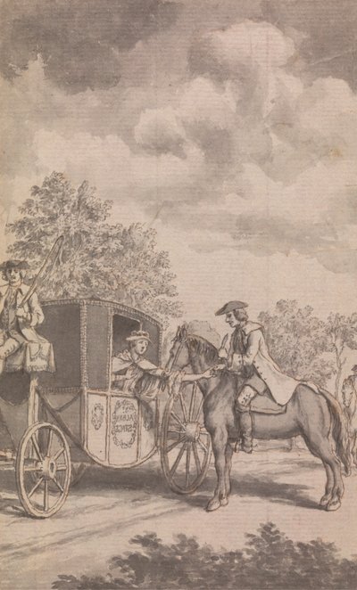 رسم توضيحي لتقويم Newgate: Raby يعثر على خاتم امرأة يصعب سحبه ، وقطع إصبعها ، بالقرب من Finchley بواسطة صموئيل ويل