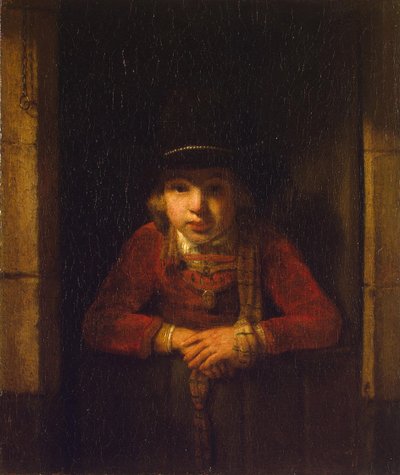 صبي ينظر من النافذة ، ج .1647 بواسطة صموئيل فان هوغستراتن