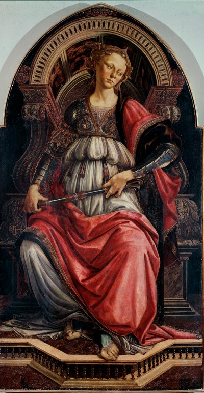 قوة رمزية. الرسم على الخشب لأليساندرو دي ماريانو دي فيليببي ديت ساندرو بوتيتشيلي (1445-1510) 1470 تقريبًا. الشمس. 167x87 سم معرض أوفيزي (مكاتب) فلورنسا بواسطة ساندرو بوتيتشيلي