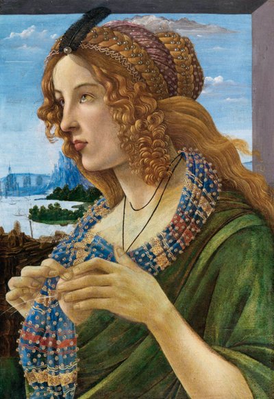صورة رمزية لامرأة سيمونيتا فسبوتشي ، 1480-1490 بواسطة ساندرو بوتيتشيلي