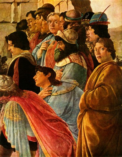 تفاصيل من عشق المجوس مع صورة ذاتية لبوتيتشيلي ، 1475 ، 1937. بواسطة ساندرو بوتيتشيلي