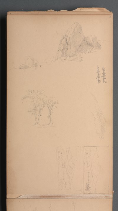 كراسة الرسم ، الصفحة 09: Mountians and Rocks ، 1859. بواسطة سانفورد روبنسون جيفورد