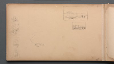 كراسة الرسم ، صفحة 37: Maine Landscape Vignittes ، 1859. بواسطة سانفورد روبنسون جيفورد