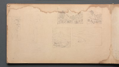 كراسة الرسم ، صفحة 39: Maine Landscape Vignittes ، 1859. بواسطة سانفورد روبنسون جيفورد