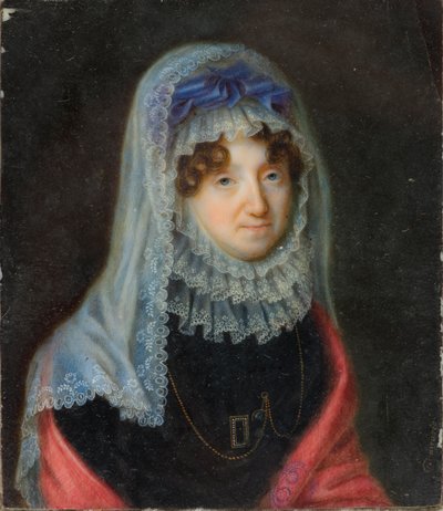 صورة لوسي بينج ، أرملة كونتيسة برادفورد (1766-1844) ، 1806-44 (زيت على قماش) بواسطة سانتو باناريو
