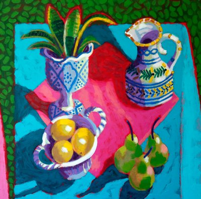 حياة صامتة رقم 56، 2025 (أكريليك على لوح) بواسطة سارة هايوارد