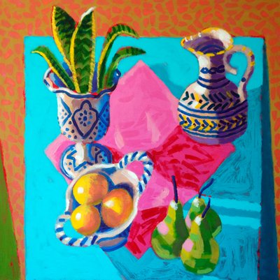 حياة صامتة رقم 57، 2025 (أكريليك على لوح) بواسطة سارة هايوارد